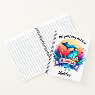 Watercolor of American states: Michigan Notebook