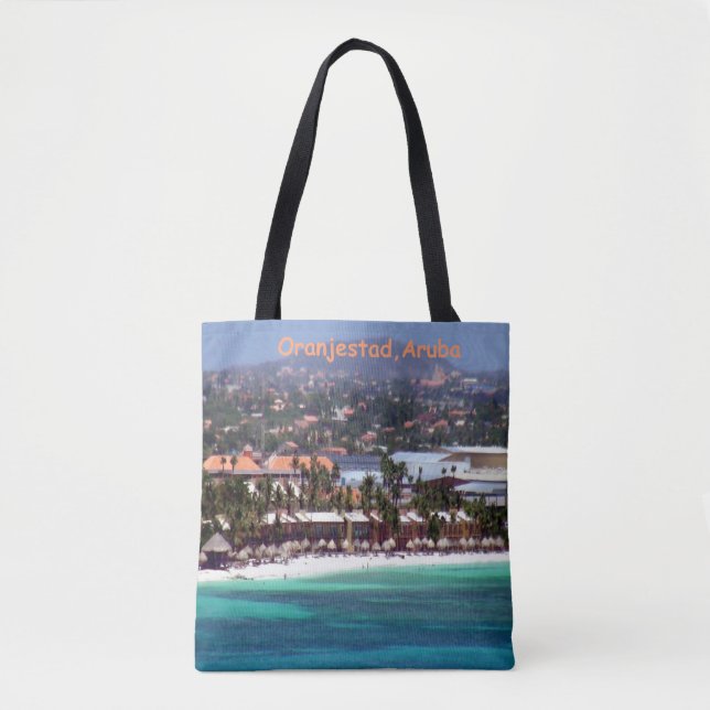 Watercolor of Oranjestad, Aruba Tote Bag (Front)