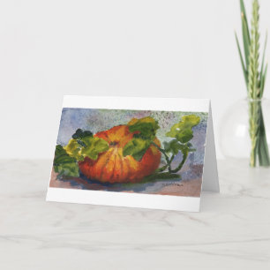 watercolor of pumpkin card