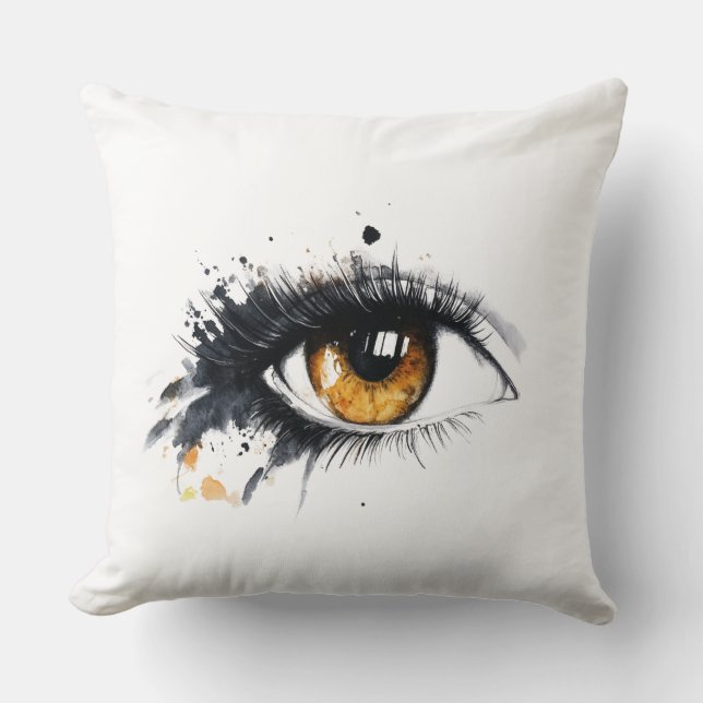 👁️ Watercolor of the Mysterious Eye🎨 Cushion (Front)