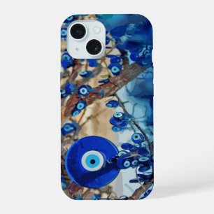 Watercolor of Tree Decorated with Nazars iPhone 15 Case