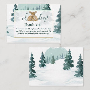 Watercolor Oh Deer Winter Wonderland Thank You Enclosure Card