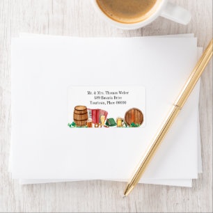 Watercolor Oktoberfest German Address Label