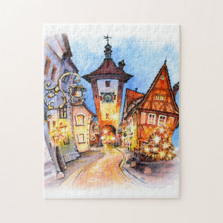Watercolor Old City Jigsaw Puzzle