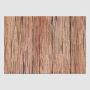 Watercolor Old Wood Illustration Tissue Paper