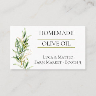 Watercolor Olive Branch Business Card