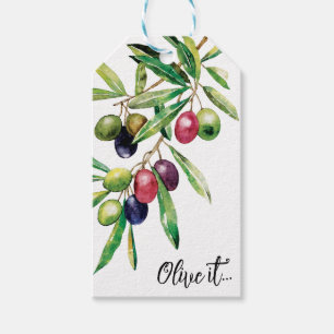 Watercolor Olive Branch Gift Tags