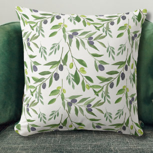 Watercolor Olive  Cushion