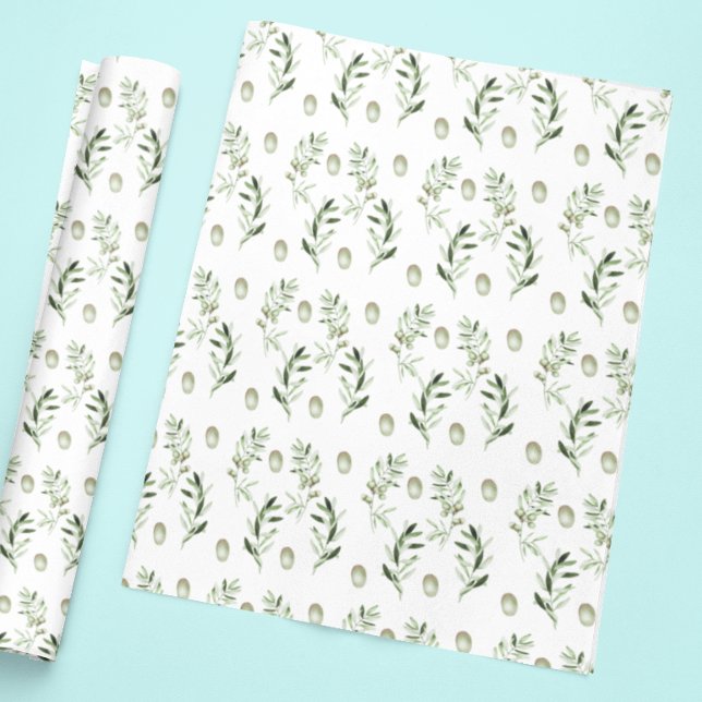 Watercolor Olive Green Gift wrapping paper (Creator Uploaded)