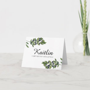 Watercolor Olive Orchard   Be my bridesmaid? Invitation