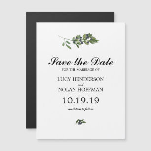 Watercolor Olive Orchard Save the Date Magnetic Invitation
