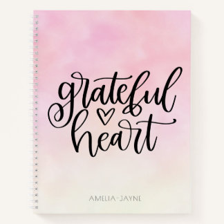 Watercolor Ombre Grateful Heart Gratitude Journal