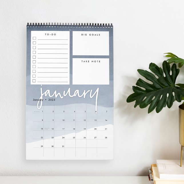 Watercolor Ombre Monthly Planner Calendar (Creator Uploaded)