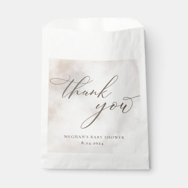 Watercolor On Cloud 9 Baby Shower  Favour Bags (Front)