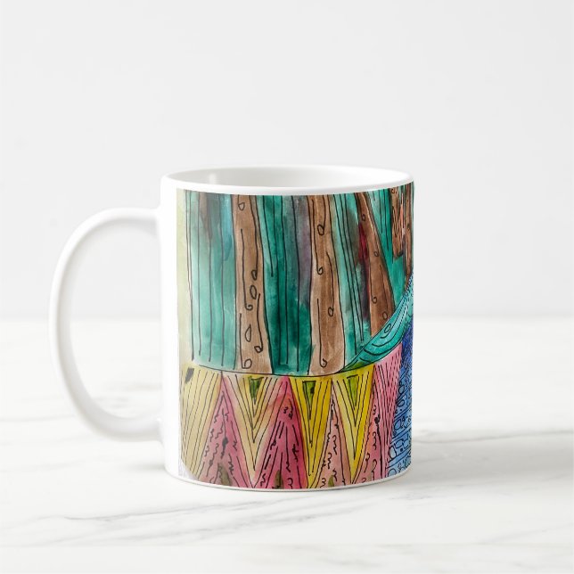 Watercolor on Coffee Mug (Left)
