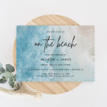 Watercolor On The Beach Destination Wedding Invitation<br><div class="desc">On The Beach Watercolor Destination Wedding INvitations
Add custom text to the back to provide any additional information needed for your guests.</div>