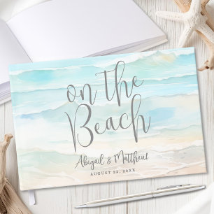 Watercolor On The Beach Wedding Guest Book