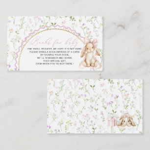 Watercolor one bunny grandmillenial baby shower b Enclosure Card