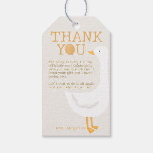 Watercolor One Silly Goose Wildflower 1st Birthday Gift Tags