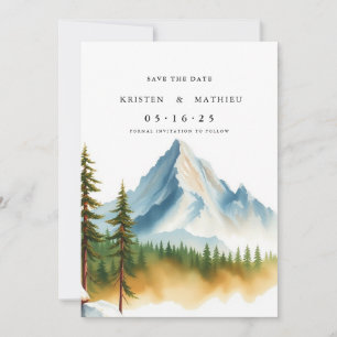 Watercolor Online Mountain Save The Date