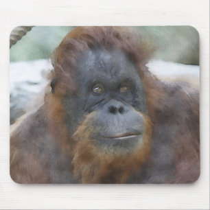 Watercolor Orang Mouse Mat