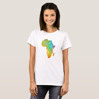 Watercolor Orange, Blue & Purple Africa T-Shirt
