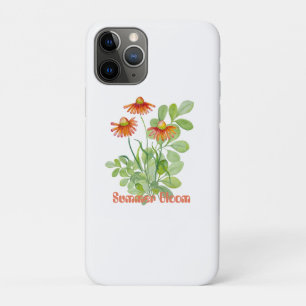 Watercolor orange flowers iPhone 11 pro case