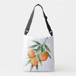 Watercolor Orange Fruits: Branches Isolated. Crossbody Bag