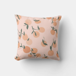 Watercolor orange fruits seamless pattern cushion