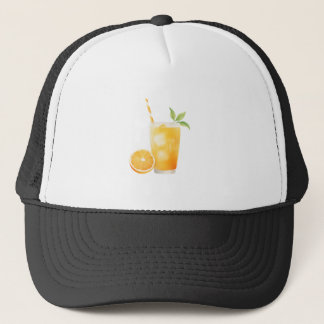 Watercolor Orange Juice Trucker Hat
