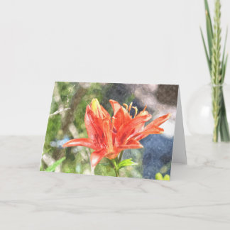 Watercolor Orange Lily Notecard