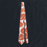 Watercolor Orange Pumpkin Pattern   Tie<br><div class="desc">Watercolor rustic pumpkin pattern design</div>