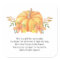 Watercolor orange Pumpkin - prayer candle sticker
