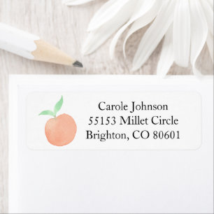 Watercolor Orange Return Address Label