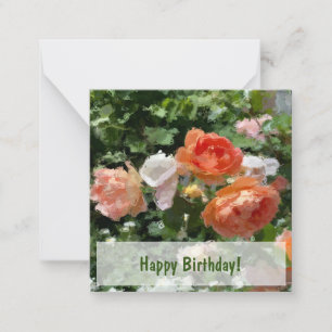 Watercolor Orange Roses Card