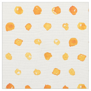 Watercolor Orange Yellow Dot Pattern Fabric