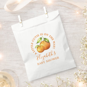 Watercolor Oranges A Little Cutie Baby Shower Favour Bags