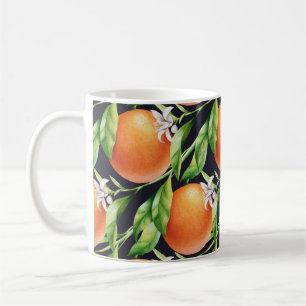 Watercolor Oranges: Citrus Seamless Pattern Coffee Mug