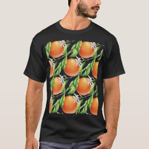 Watercolor Oranges: Citrus Seamless Pattern T-Shirt