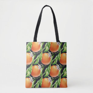 Watercolor Oranges: Citrus Seamless Pattern Tote Bag