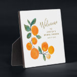 Watercolor Oranges Fruit Rustic Bridal Shower  Plaque<br><div class="desc">Watercolor Oranges Fruit Rustic Bridal Shower Welcome Plaque</div>