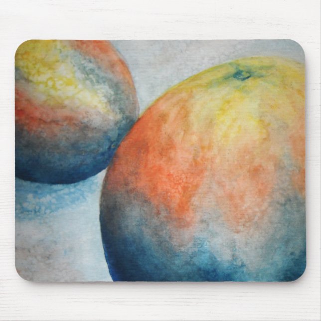 watercolor oranges mouse mat (Front)