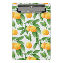 Watercolor oranges or tangerines pattern