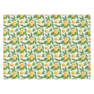 Watercolor oranges or tangerines pattern tablecloth