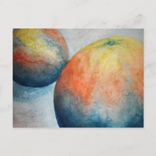 watercolor oranges postcard (Front)