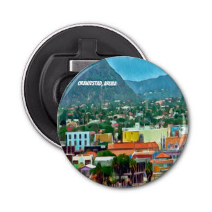 Watercolor Oranjestad, Aruba Bottle Opener