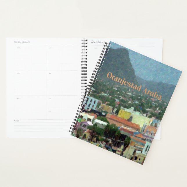 Watercolor Oranjestad, Aruba Planner (Display)