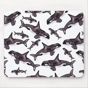 Watercolor Orca Mouse Mat