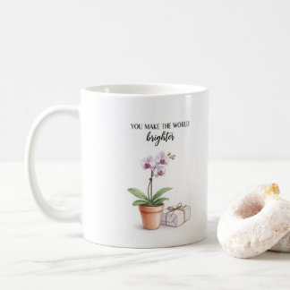 Watercolor Orchid Inspirational Mug