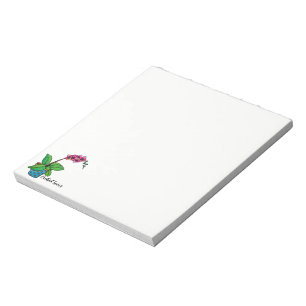 Watercolor Orchid Plant In Beautiful Pot Notepad